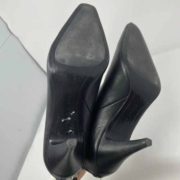 Zara Faux Leather Studded Boots Booties Heels Sz 9 - Picture 8 of 9